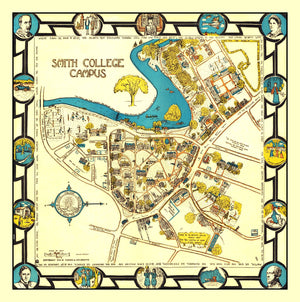 Vintage Map of Smith College, 1928