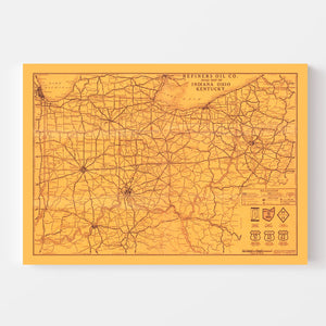 Vintage Map of Kentucky 1925