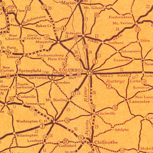 Vintage Map of Kentucky 1925