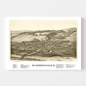 Vintage Map of St. Johnsville, New York 1890