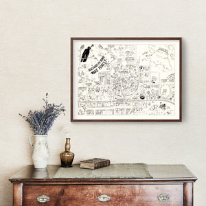 Vintage Map of Wake Forest University, 1937