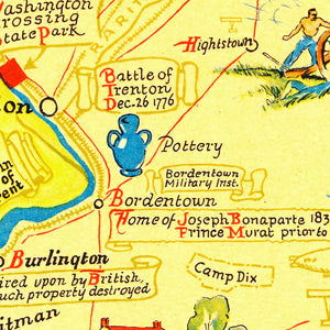 Vintage Map of New Jersey 1939