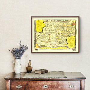 Vintage Map of Wabash College, 1928