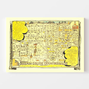 Vintage Map of Wabash College, 1928