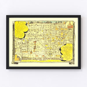 Vintage Map of Wabash College, 1928