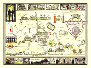 Vintage Map of Connecticut College for Women, 1934