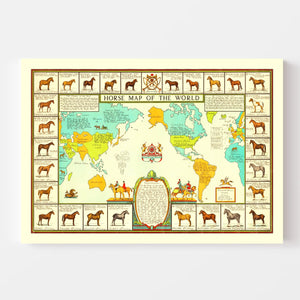 World Map of Horses, 1934