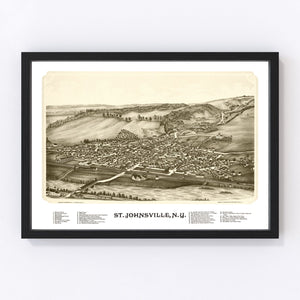 Vintage Map of St. Johnsville, New York 1890