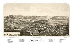 Vintage Map of Salem, New York 1889