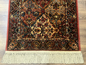 Karastan Rug 2.6 x 4 Multicolor Panel Kirman #717, Original 700 Series, Wool Pile Discontinued
