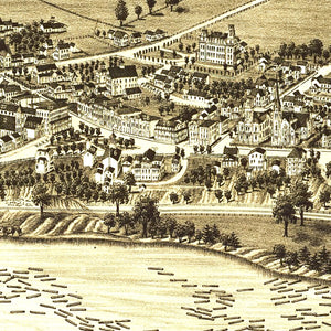 Vintage Map of Sandy Hill, New York 1884