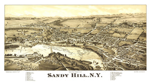 Vintage Map of Sandy Hill, New York 1884