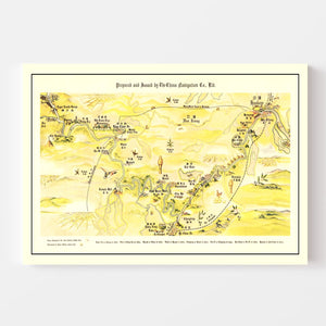 Vintage Map of Yangtze River Valley, 1930