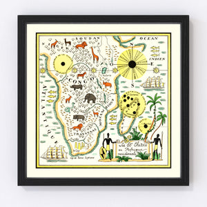 Vintage Map of South Africa, 1931