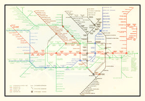 Vintage Railroad Map of London 1938