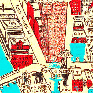 Vintage Map of Elgin, Illinois 1930