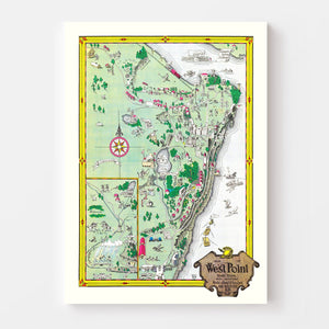 Vintage Map of West Point New York, 1928