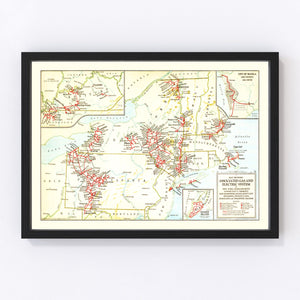 Vintage Map of New York 1926