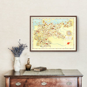 Vintage Map of Germany 1936