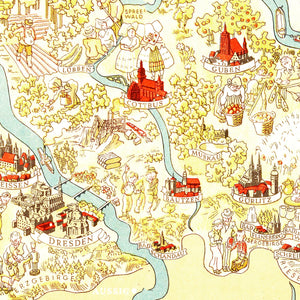 Vintage Map of Germany 1936