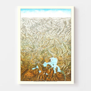 Vintage Map of Yellowstone National Park, 1895