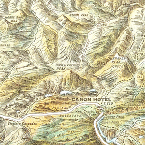 Vintage Map of Yellowstone National Park, 1895