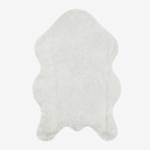 Cream Rabbit Plush Rug