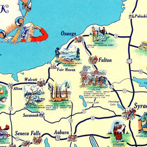 Vintage Map of New York 1934
