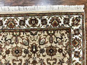 Pak Persian Rug 4x6, Floral Allover Vintage Oriental Carpet, Handmade Wool Rug