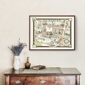 Vintage Map of Petersfield, England 1922