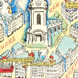 Vintage Map of Birmingham, England 1940