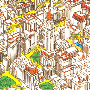 Vintage Map of Manhattan, New York 1926