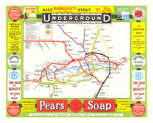 Vintage Railroad Map of London 1908