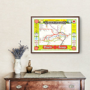 Vintage Railroad Map of London 1908