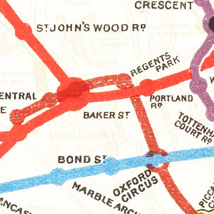 Vintage Railroad Map of London 1908