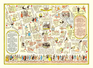 Vintage Map of Bath, United Kingdom 1948