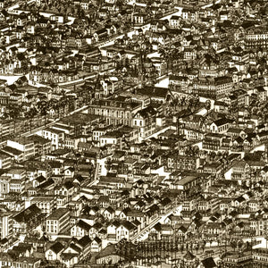 Vintage Map of Saratoga Springs, New York 1888