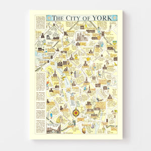 Vintage Map of York, England 1948