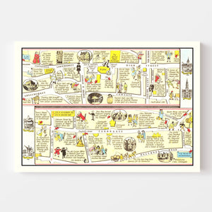Vintage Map of Royal Mile of Edinburgh, 1948