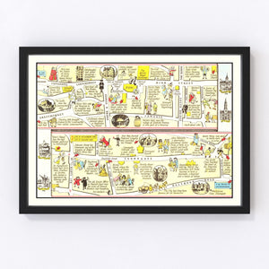Vintage Map of Royal Mile of Edinburgh, 1948