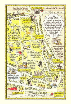Vintage Map of Hyde Park, 1948