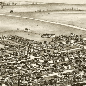 Vintage Map of Schuylerville, New York 1889