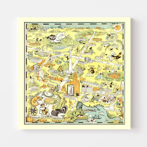 Vintage Map of Baltimore, Maryland 1947