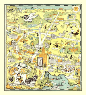 Vintage Map of Baltimore, Maryland 1947