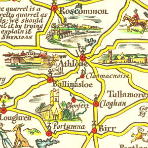 Vintage Map of Ireland 1933