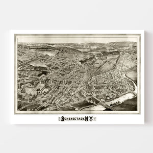 Vintage Map of Schenectady, New York 1882