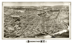 Vintage Map of Schenectady, New York 1882