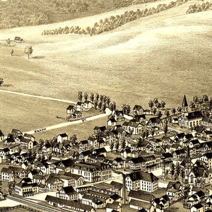 Vintage Map of Sherburne, New York 1887