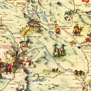 Vintage Map of Washington 1948