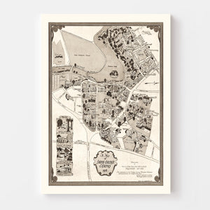 Vintage Map of Smith College, 1938